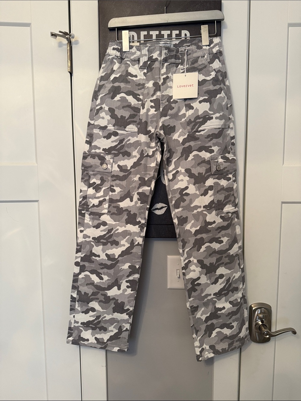 Lovervet Women’s Grey Camo Cargo Pants 27/5